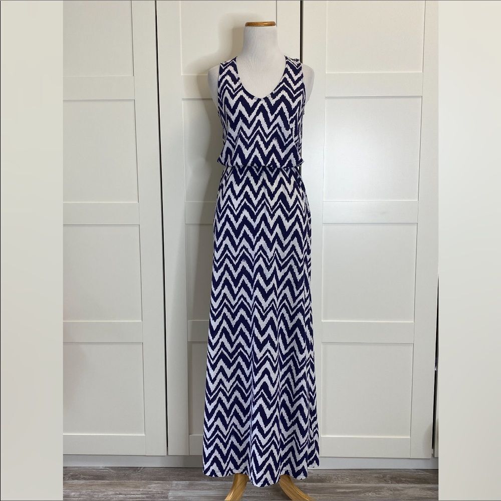 Lilly Pulitzer Mills Maxi Get Your‎ Chev On Chevron Racerback XS